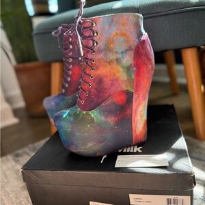 Jeffrey Campbell x Blackmilk Cosmic Damsel Platform Boots